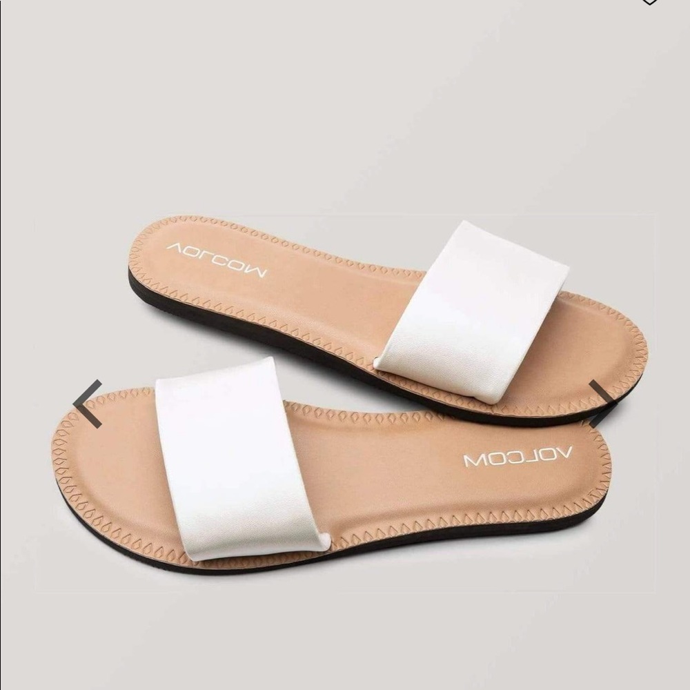 White Volcom Simple Slide Sandals size 8